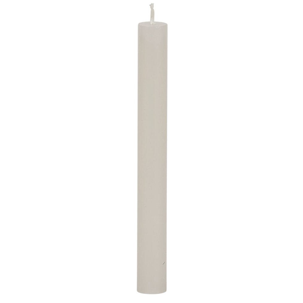 Rod candle 
light grey 
