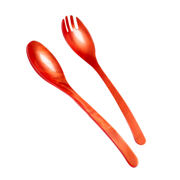 Salatbesteck Acrylglas 
korall 