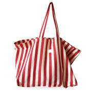 Sac en tissu rayé rouge 