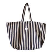 Sac en tissu rayé bleu 