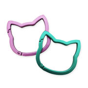 Katzen Karabiner
rosa & türkis 