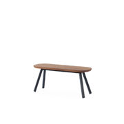 Banc noir 120 cm 