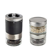 Moulin à poivre avec récipient en verre
Moulin & 3 verres 