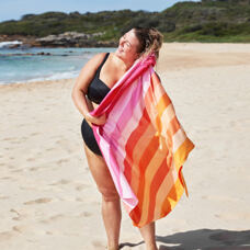 Linge de plage
rose / orange 