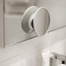 Miroir avec ventouse grossissement 15x blanc 