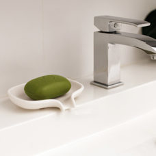 Porte-savon blanc grand modèle 