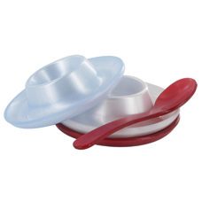 Egg cup acrylic glass silver 