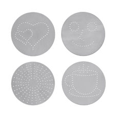 Agitateur à cacao/décoration avec 4 inserts 