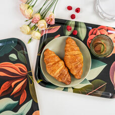 Tablett Blüten Rechteck Weiss
34x24 cm 