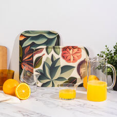 Tablett Blüten Rechteck Weiss
34x24 cm 