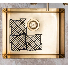 Spülbeckenmatte Puzzle schwarz
4er Set 