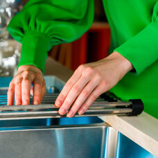 Spülbecken-Abdeckung chrom 