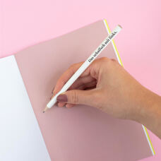 Bleistift weiss 
Das schaffsch mit links 