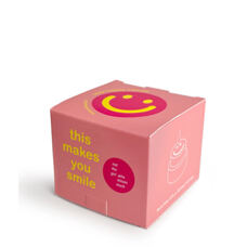 Smiley Kerze pink, gross
