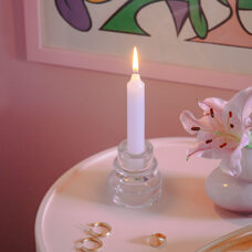 Bougeoir 2en1 verre clair 