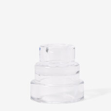 Bougeoir 2en1 verre clair 