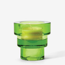 Bougeoir 2en1 verre vert 