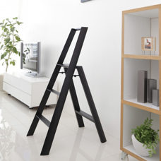 Klappleiter 3 Stufen schwarz 