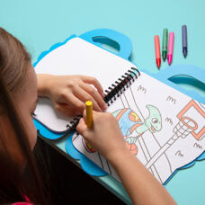 Dino coloring book
with pencils 