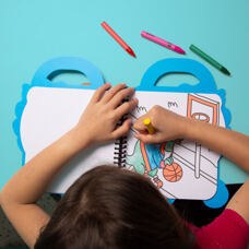 Dino coloring book
with pencils 