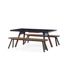 Banc noir 120 cm 