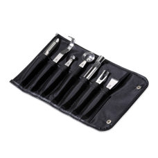 Poche porte-couteaux en simili cuir équipé 