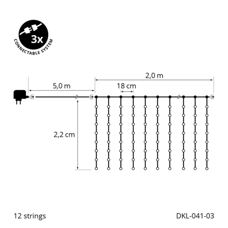 LED Vorhang Engelshaar 2m 