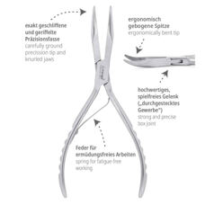 Fischgrätezange
gebogen 