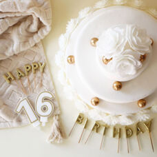 Kerzen Happy Birthday
gold