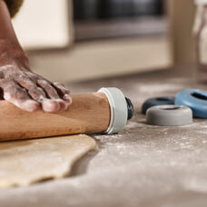 Rouleau à pâtisserie avec bagues d'écartement 