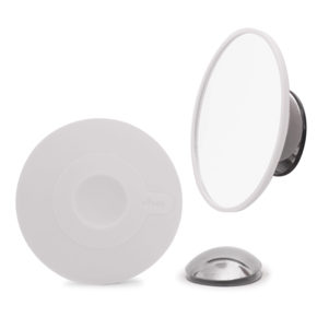 Miroir avec ventouse grossissement 15x blanc 