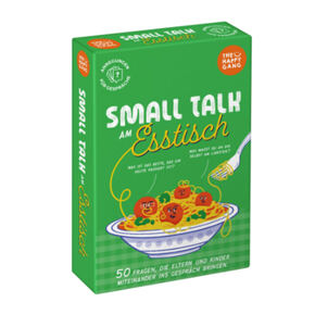 Jouer à Small Talk à la table de la salle à manger 