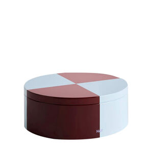 Boîte bordeaux/bleu clair
rond 