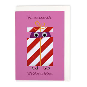 Faltkarte
Wackelaugen Geschenk 