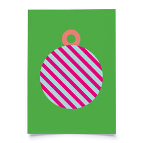 Postkarte
Weihnachtskugel Streifen 