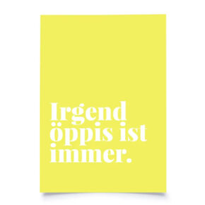 Postcard
"There's always something." 