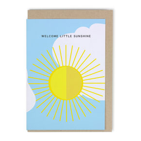 Faltkarte Sonne, 
Welcome Little Sunshine 