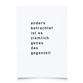 Postkarte 
Anders betrachtet... 