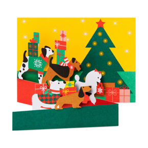 Pop-Up Karte Hunde und Geschenke 