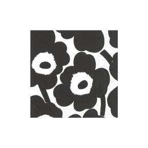 Serviettes en papier 
Unikko noir/blanc 