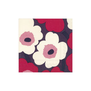 Serviettes en papier 
Unikko rouge/crème 