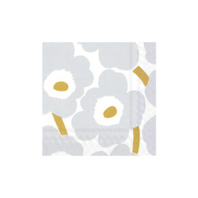 Paper napkins
Unikko white/silver 