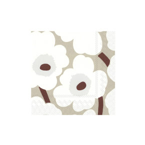 Paper napkins
Unikko white/beige 