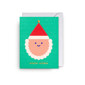 Faltkarte Santa, winter wishes 