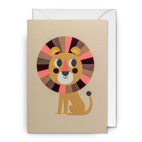 Folding card lion 