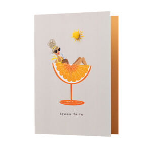 Faltkarte Cocktail, Squeeze the day 