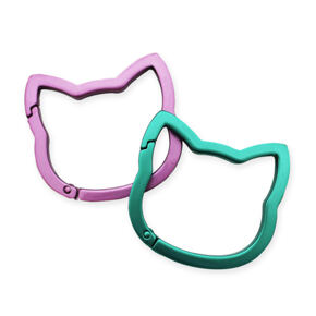 Katzen Karabiner
rosa & türkis 