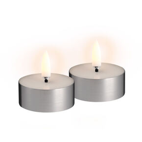 LED Teelicht 2er
6.3cm, silber 