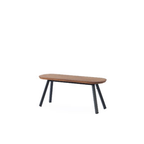 Banc noir 120 cm 