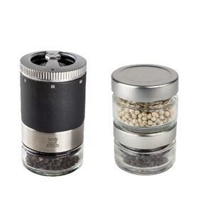 Moulin à poivre avec récipient en verre
Moulin & 3 verres 